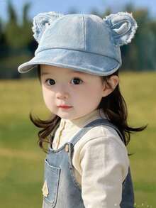 1顶可爱猫耳牛仔贝雷帽，复古百搭八角帽，男女皆宜 - 彩色 - 查看 10
