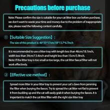 1/2pcs Reusable Cat Litter Filters - No-Touch Pet Waste Liners With Filter Mesh, Durable Polyethylene Material, Universal & Convenient, Better Cleaning Cat Litter Box, Easy To Clean And Control Odor, Pet Waste Cat Litter - White - View 3