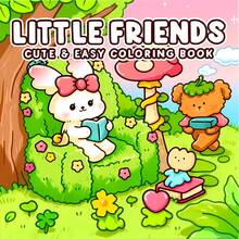 Libro para colorear de 24 páginas con dibujos lindos e interesantes para niños, dibujos relajantes de comportamientos inusuales, pesca en el río, regalo ideal para entusiastas de colorear, adecuado para Año Nuevo, regreso a la escuela, regalos de cumpleaños, artículos de papelería - Mis amigos (comportándose de manera extraña) - Ver 18