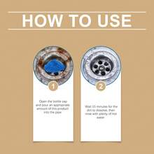 Limpiador de tuberías, ingredientes activos, desatasca desagües, desodoriza, previene obstrucciones, mantiene la limpieza; limpiador de desagües esencial para uso diario - En polvo - Ver 4