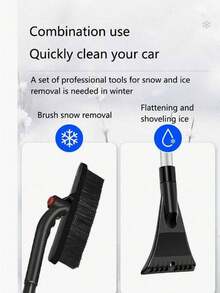 Snow Removal Shovel, Car Snow Removal Tool, Snow Removal Machine, Glass Cleaning And Defrosting Tool, Snow Removal Tool, Winter Snow Scraping And Ice Removal Brush - A - View 6