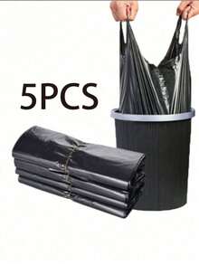 Black High Capacity Trash Bags, Suitable For Household Daily Use - Multicolor - View 8