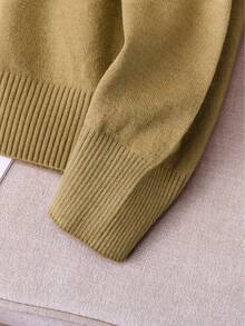 GIGOGOU Women's Soft & Comfortable Casual Knit Sweater Top, Lightweight & Warm, Autumn/Winter Clothing - Camel - View 5
