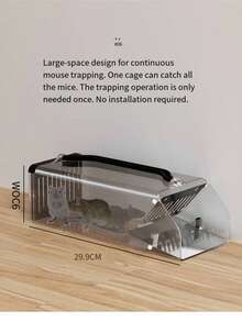 Reusable Humane Mouse Trap, Washable Catch And Release Mice Trap For Home, Kitchen And Garden