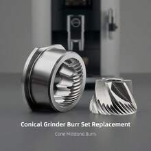 Conical Grinder Burr Set Replacement Cone Millstone Burrs Grinding Compatible With Old Jura Espresso Machines - Silver - View 3
