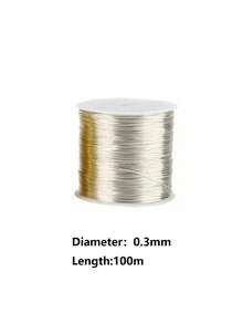 100米/卷 高品质不锈钢首饰线，不褪色、防锈、不易变色、经久耐用，适用于手链、项链DIY、串珠、首饰绳、手工编织等。 - 彩色 - 查看 9