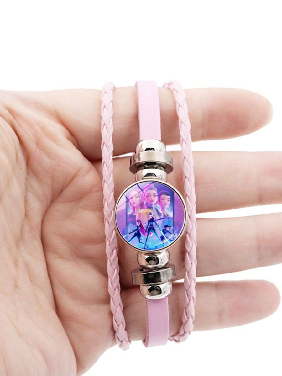 Mattel K-POP 魔女女团粉色手链配饰，动漫周边，小礼物 - 彩色 - 查看 1