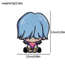 Mattel 1件新款卡通热销商品，女巫猎人团体金属徽章，合金印花胸针，胸章配饰别针，小众时尚女巫猎人团体金属徽章，女巫猎人团体 - 彩色 - 查看 16