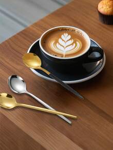 2/4/6/12/24pcs Stainless Steel Coffee/Dessert Spoon Sets, Suitable For Afternoon Tea At Home, School Supplies - Silver - View 5