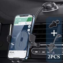 360° Rotatable & Retractable Car Phone Holder, Suction Cup Base, ABS Material, Non-Waterproof, Suitable For Dashboard, Car/Travel/Gym/Smooth Surface, Compatible With IPhone, Android Phones, Gift For Family And Friends - Black - View 14