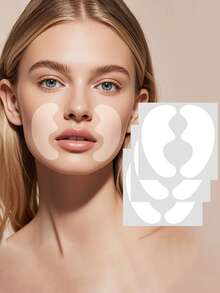 5pcs Anti-Wrinkle Patches To Reduce Lines Around Mouth, Nasolabial Folds And Laugh Lines. They Can Lift And Tighten Facial Skin, Suitable For All Skin Types. Designed To Contour The Face With No Loose Edges, Restoring Skin Elasticity. - Multicolor - View 3