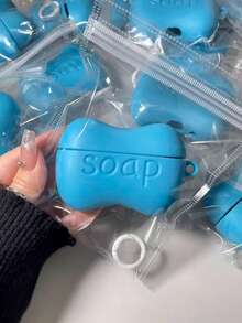 Novelty Funny Blue Soap Shaped Soft Case Compatible With Apple 2/3 Wireless Bluetooth Earphones - Multicolor - View 4