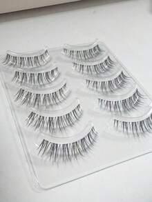 10pcs/Pack Transparent Cartoon False Eyelashes, Natural Looking Wispy Eyelash Extensions For Beginners - Natural Lashes - View 9