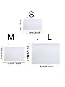 1 szt. Siatkowa torba na dokumenty z zamkiem błyskawicznym, torba do przechowywania zabawek, torba do układania puzzli, dziecięca, z zamkiem błyskawicznym, przezroczyste wykończenie, pudełko do przechowywania - Biały - Zobacz 2