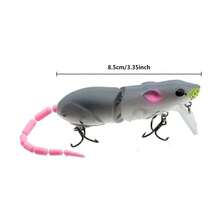 3-Hook Hard Artificial Fishing Lure, Multi-Segment Design For Realistic Movement, Slow Sinking - Multicolor - View 10