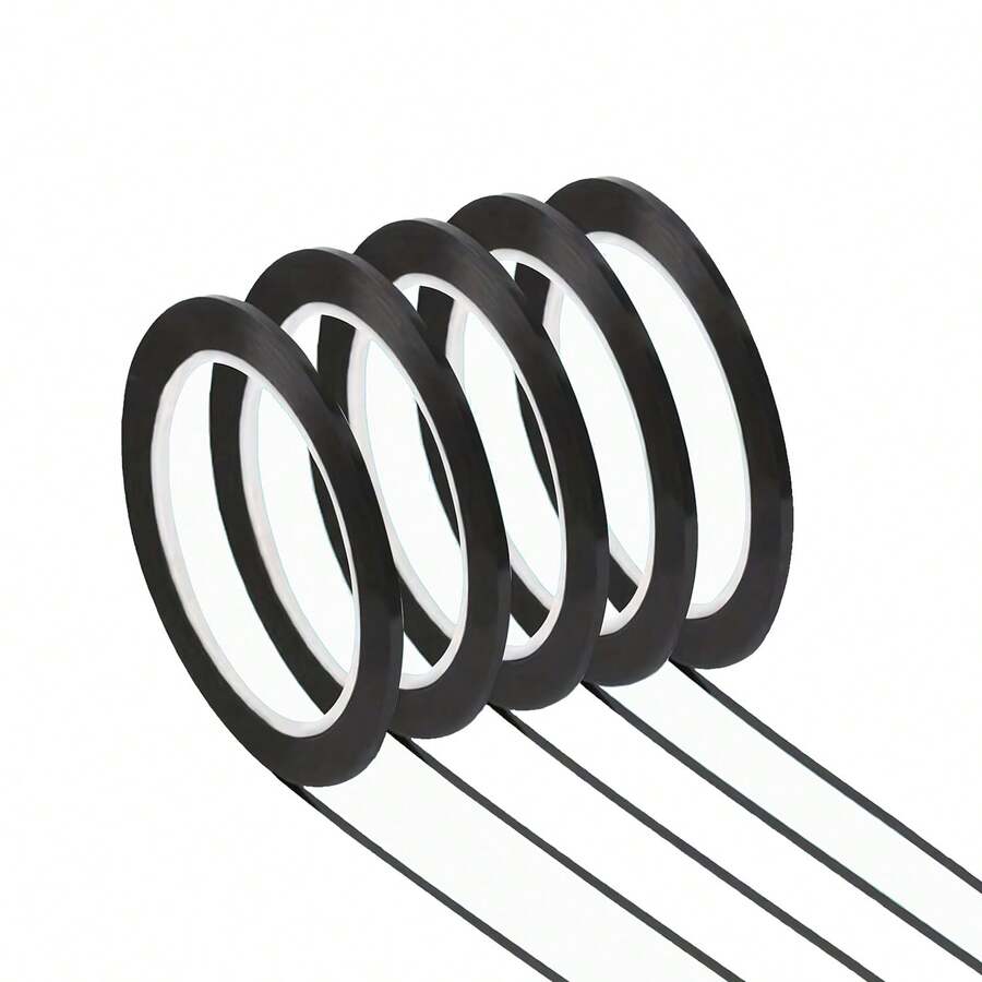 Black Whiteboard Tapes 3 Mm Width Graphic Tape Self Adhesive Chart Line Tape Pinstripe Tape Grid Marking Tapes Gridding Tape Art Artist Tape 216 Feet/Roll For Classroom&Office Presentations - B-Black - View 1