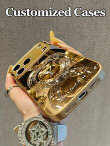 1 buah Casing Ponsel Kaca Tempered dengan Desain Teks dan Huruf 26 Huruf, Efek Logam Cair Emas Mengalir, Motif Apel, Kompatibel dengan iPhone 17 Air/16 Pro Max/15 Pro/14 Plus/13 Pro/12 Pro Max/11/Xs Max/8/7/6 Plus, S24 Ultra/S25 Ultra/A12, Hadiah Kustom Bisnis Kelas Atas untuk Pacar, Kekasih, Keluarga, Versi Internasional, Bukan Versi Domestik - Emas - View 8