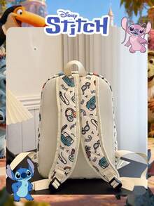 Disney 1 件官方授权 | 史迪奇图案背包，史迪奇印花大容量书包，带笔记本电脑隔层 | 休闲背包 | 运动包 | 卡通背包 | 旅行背包 | 书包，完美适用于女性/女孩/学生/青少年/毕业生，适合日常使用、郊游、旅行、购物和返校。 - 彩色 - 查看 12