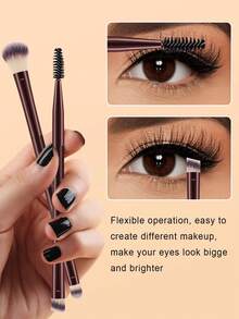 8PCS Makeup Tools Set Including:7PCS Makeup Brush Set+1pc Storage Bag - Multicolor - View 10