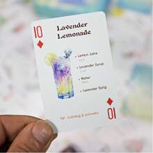 复活节鸡尾酒配方扑克牌游戏，节日必备派对游戏，54张独特的调酒游戏指南卡牌，饮酒卡牌游戏；情人节、家庭聚会、酒吧、游戏之夜派对收藏版派对桌游 - 彩色 - 查看 10