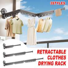 Aimall 2/3/4Bar Adjustable Foldable Retractable Clothes Drying Rack Suction Cup Hanger - Two Fold and Three Sections - View 1