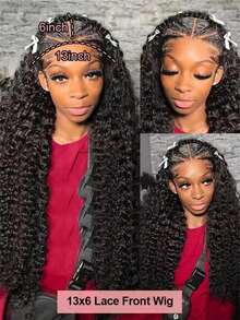 NARNI 32 34 Inch 13x6 HD Deep Wave Lace Front Wigs Human Hair 250% Density Wet And Wavy Human Hair Wig Brazilian Virgin Curly Human Hair Wig For Women Glueless Lace Frontal Wigs With Baby Hair Pre Plucked Hairline Natural Color - Natural Black - View 10