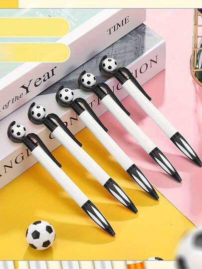 Soccer Ball Shaped Ballpoint Pen, Cool Sports Style Writing Pen, Soccer Themed Office Desk Decor, Sports Party Supplies