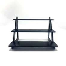 Black Minimalist Geometric Display Shelf, All-In-One Solution For Collecting And Displaying Figurines - 3 layers - View 3