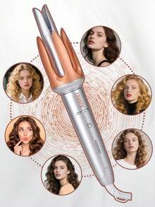 CRASTS 25mm Automatic Curling Iron, Large Curl & Wave, Bangs Curler, French Curl, Slouchy Curling Tool, Damage-Free Automatic Curler - Grey - View 10