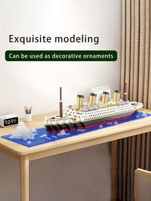 Highly Challenging Assembly Of A Luxurious Ship. Building Toy Set As A Gift. Micro Particles - 1878 Pieces For Assembly And Display. - Multicolor - View 4