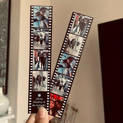 Custom Photo Film Strips - Personalized Photobooth Memories, Family Albums, Wedding Keepsakes, Couple Gifts, Birthday & Holiday Presents - High-Quality Paper Material, Black & White Design, Personalized Photo Gifts, Couple Memento, Sleek Appearance, Durable Material, Best For Christmas