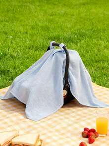 1件装棉纱布汽车安全座椅遮阳罩，婴儿汽车安全座椅罩 - 柔软、透气、轻便，婴儿汽车安全座椅必备品 - 彩色 - 查看 3