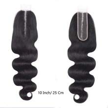 2x6 Lace Closure Human Hair HD Transparent Body Wave Lace Closure Middle Part Human Hair Kim K Closure With Baby Hair - Natural Black - View 9