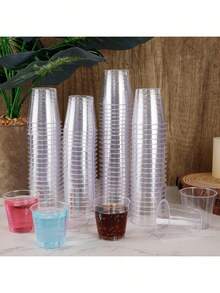 10/25/50/100pcs Transparent 1oz Champagne Flutes, Wine Glasses, Cocktail Glasses, Wedding Toast Cups, Reusable Drinkware, Ideal For New Year, Christmas, Parties, Weddings, Birthdays, Valentine's Day, Back To School And Other Major Events - Multicolor - View 9