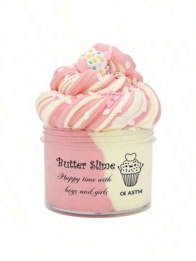Butter Slime, Creamy Scented Slime Birthday Gift, Soft And Non-Sticky DIY Slime Kit Party Favor, Valentine's Day, Easter, Random Stickers] Children DIY Anti-Stress Toy, Suitable For Children's Day Gift, Super Soft And Non-Sticky, Focused On Relieving Stress DIY Surprise Slime Easter Gift Handmade Clay Slime Teens Gift For Classmates And Friends Basket Filler Holiday Party Favors