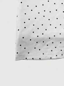 Đầm ngắn dáng suông rộng, gợi cảm và thời trang với họa tiết chấm bi, cổ yếm và dây buộc phía sau, đa năng cho trang phục hàng ngày, hàng mới về mùa xuân/hè, trang phục đi nghỉ mát cho nữ, đi chơi. - trắng - Xem 8