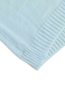 Áo thun nữ tay ngắn cổ chữ V raglan màu xanh dương mềm mại, thoải mái, kiểu dáng thường ngày, màu trơn, ôm sát, thích hợp mặc đi làm, mùa hè xuân. - Màu xanh nhạt - Xem 8