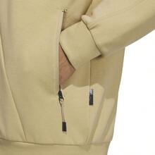 adidas 純色Logo標識拉鍊立領長袖夾克 男款 - 卡其色 - 查看 4