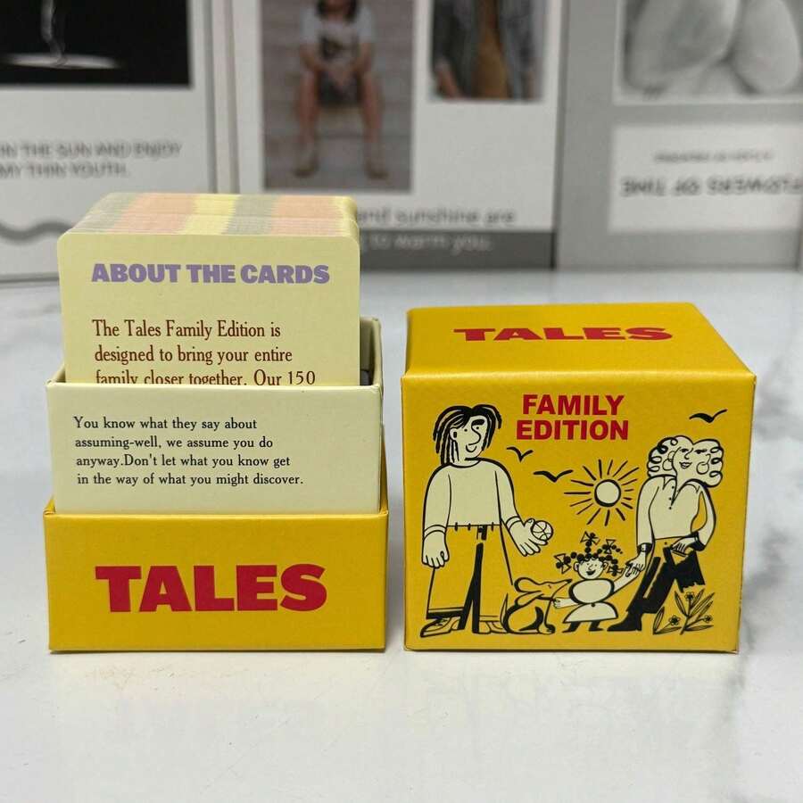 150-Piece Premium Paper TALES Family Edition Conversation Cards - Heartwarming Parent-Child Bonding Game, Essential Interactive Communication Starter For Family Game Night & Cozy Home Gatherings - Thẻ tương tác gia đình - Xem 1