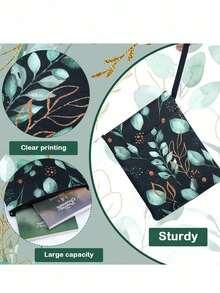 2 PCS Book Covers Back To School Gifts For Lovers Leaves With Zipper Canvas Protection Paperback Cover Washable Bag Teen Adult Lover Gift - Sets - View 5