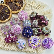 Random Assortment Of 10 Large Resin Ball Beads, Including Purple Flowers, Water-Cut Mushroom Beads, Flower-Shaped Beads, Heart-Shaped Gemstones, And Purple Diamond Beads. These Loose, Sparkling Resin Bead Strings Are Perfect For Girls/Women/Females/Daughters To Create Their Own Bracelets, Keychains, Hair Accessories, Phone Chains, Necklaces, And Other Jewelry Items. - 紫色 - 查看 2