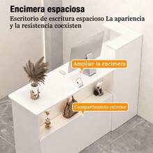 Recepcion Pequena Blanca 100x42x100cm, Compacta Y Versátil - Multicolor - Ver 4