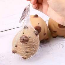 Cute Capybara Squishy Anti-Stress Toy - Soft And Stretchy, With Fun Stress Relief - 棕色 - 查看 4