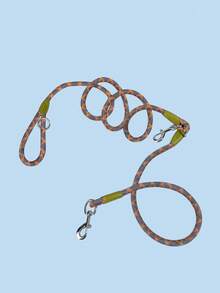 1pc Reflective Nylon Hands-Free Dog Leash For Running/Walking, Suitable For Small/Medium/Large Dogs - Orange - View 5