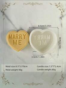 Romantic Heart Proposal Silicone Mold Combination, Valentine's Day Anniversary Candlelight Dinner, Table Decoration, Perfect Aromatherapy And Decorative Plaster Creation, Handmade Soap Making Mold - A - View 15