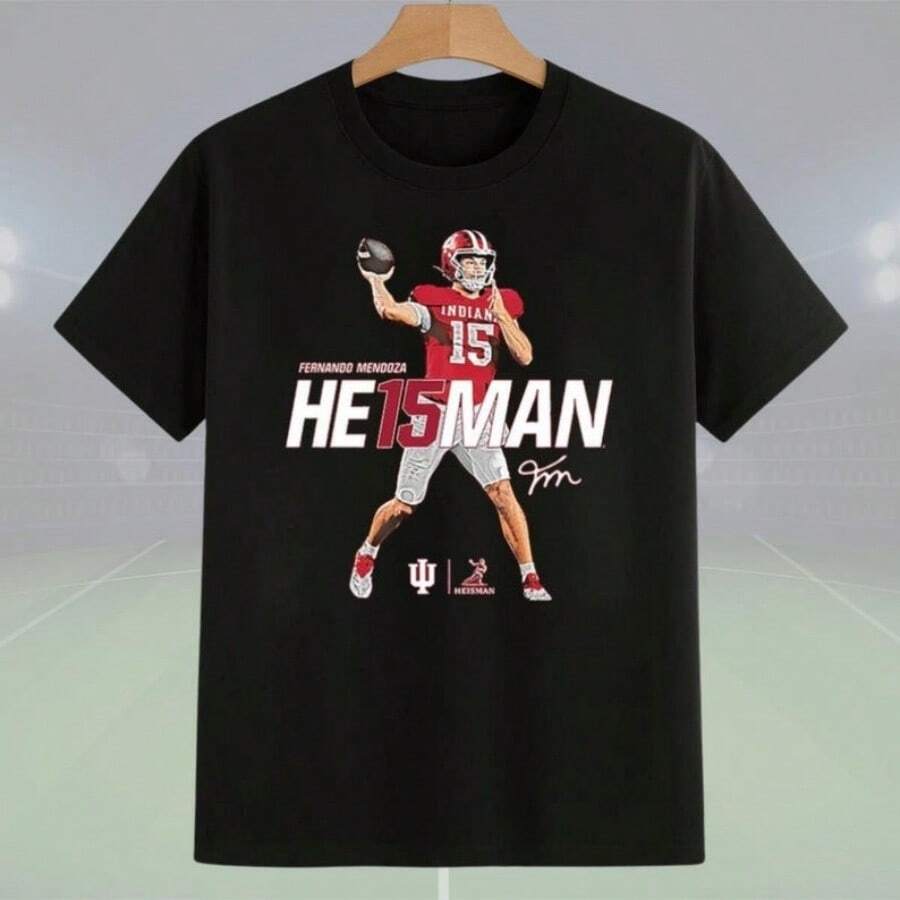 Indiana Hoosiers Football, Football Mendoza 15 Heisman, Big Ten Champs Unisex Shirt, Big 10 Champion - màu đen - Xem 1