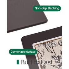 Alfombra de cocina anti-fatiga, Almohadilla de confort en forma de nube para estar de pie, Cojín de piso impermeable y antideslizante para fregadero, lavandería, oficina, Alfombra de espuma de memoria para pisos duros, Decoración del hogar, Regalo del Día de San Valentín - Negro - Ver 8