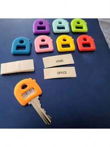 1pc/4pcs/6pcs/8pcs/10pcs Colors Of Keychains With Labels, 2. 8cm/1. 1 Inch Retractable Identifier, Fits Most Keys, Soft Cover With Identification Label Easy Identification Of Door Keys - Stylish, Easy To Install, Includes Blank And Pre-Printed Labels, Men's Home Office Organization Accessories - Multicolor - View 11
