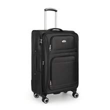 NEW YORK XPRESS Lightweight Water-Resistant Softside Spinner Luggage With Secure TSA Lock,Expandable Design & Organized Interior,Suitable For Long Or Short Travel - 黑色 - 查看 13