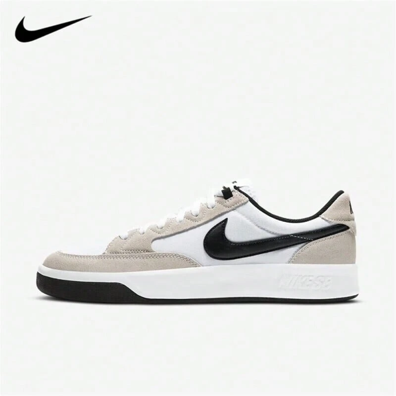Nike SB Adversary PRM 低帮滑板鞋，男女通用，白/灰，春季新品，低帮 SB，舒适透气，防滑耐穿，适合健身、跑步和休闲运动。 - 白色 - 查看 1